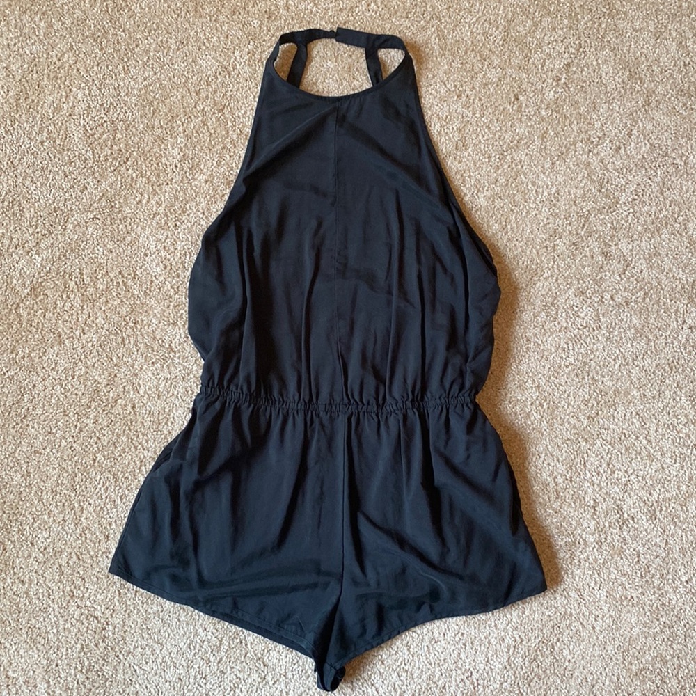 Forever 21 Black High Neck Romper